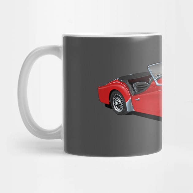 Triumph TR3 in red by candcretro